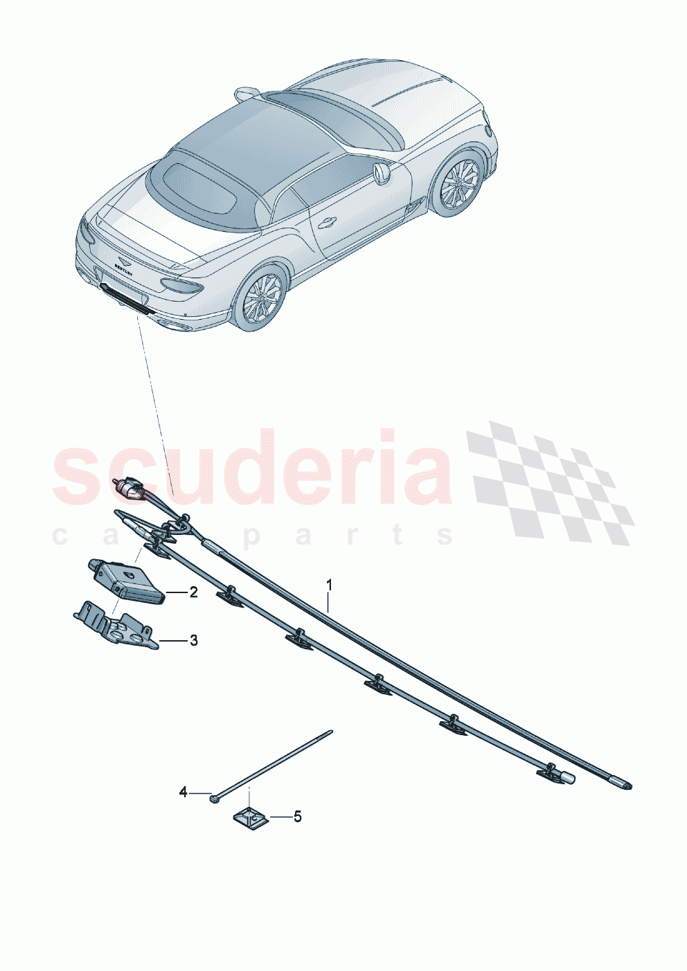 for vehicles with sensor- controlled opening of boot lid of Bentley Bentley New Continental Convertible (2019-2024)