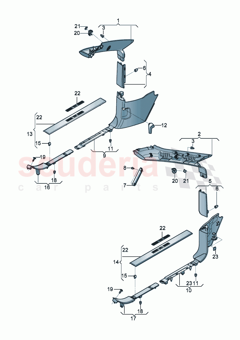 side trim panels D - MJ 2023>> of Bentley Bentley New Continental Convertible (2019-2024)