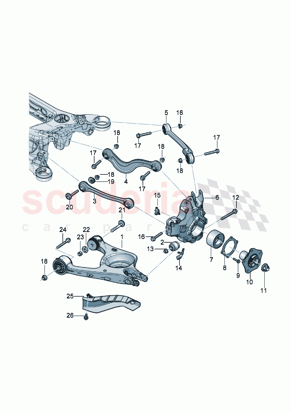 Wishbone Wheel bearing housing of Bentley Bentley New Continental Convertible (2019-2024)