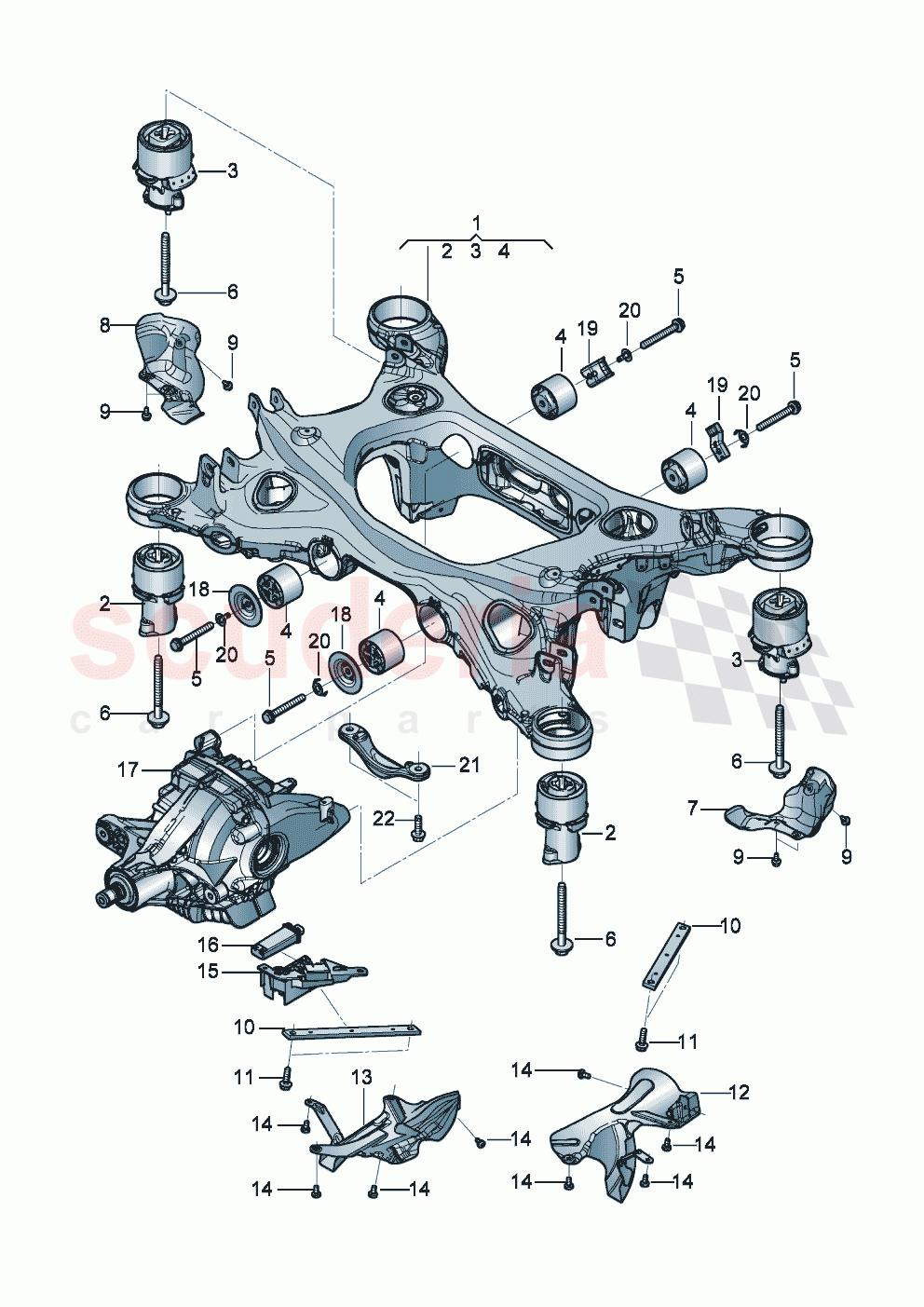 sub-frame with rubber mounting of Bentley Bentley New Continental Convertible (2019-2024)