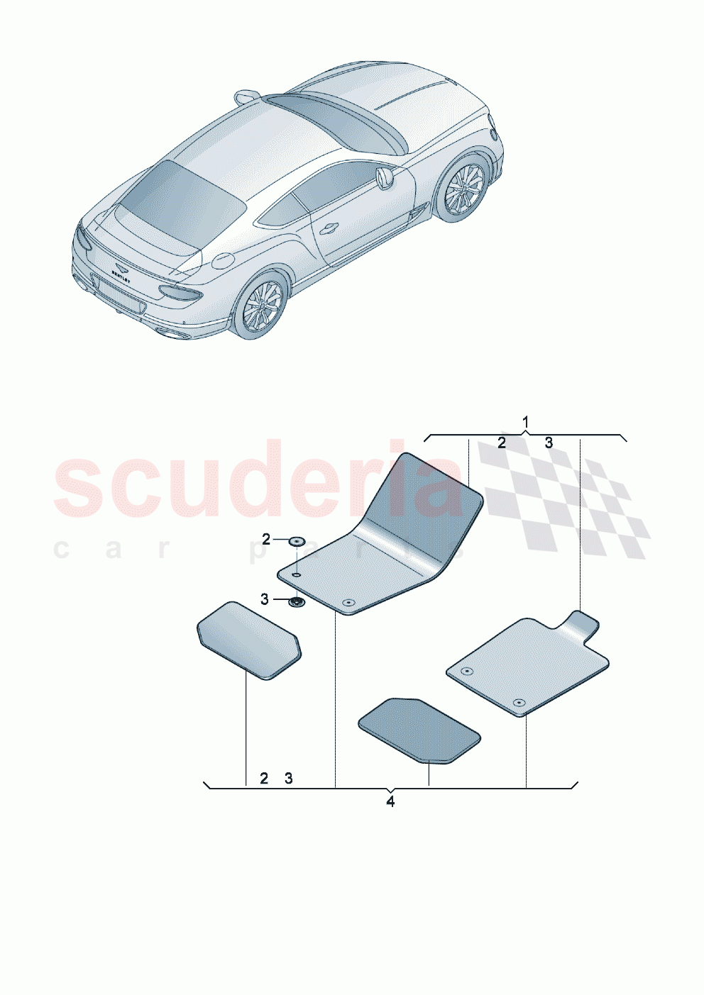 Genuine accessories floor covering D >> - MJ 2023 of Bentley Bentley New Continental GT (2019-2024)