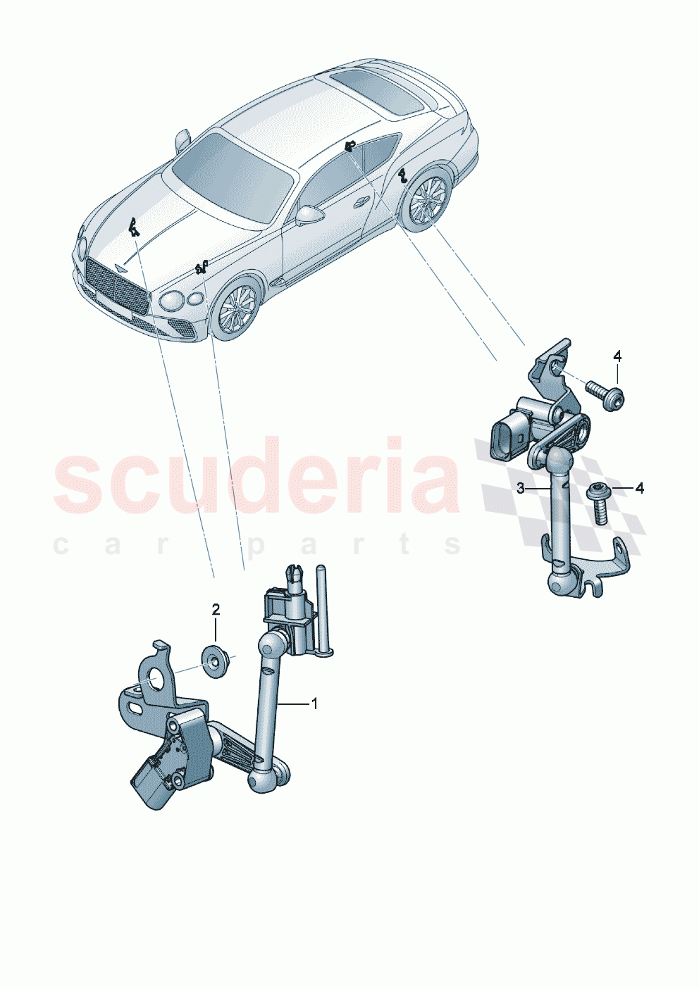 Sensor for headlight range control F >> 3S-K-074 634 F >> ZG-K-074 634 of Bentley Bentley New Continental GT (2019-2024)