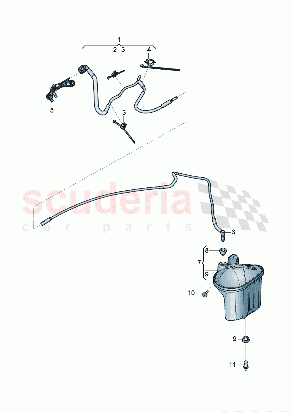 vacuum system Engine bay F >> 3S-M-085 537 F >> ZG-M-085 537 of Bentley Bentley New Continental GT (2019-2024)