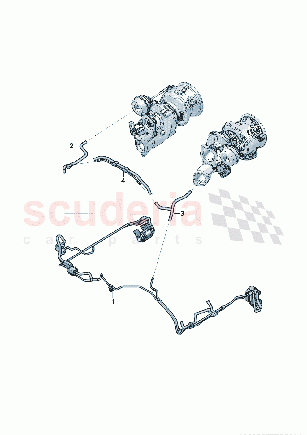 vacuum hoses (For turbocharger) of Bentley Bentley New Continental GT (2019-2024)