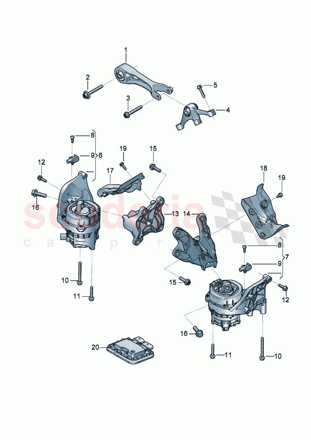 engine mounting of Bentley Bentley New Continental GT (2019-2024)