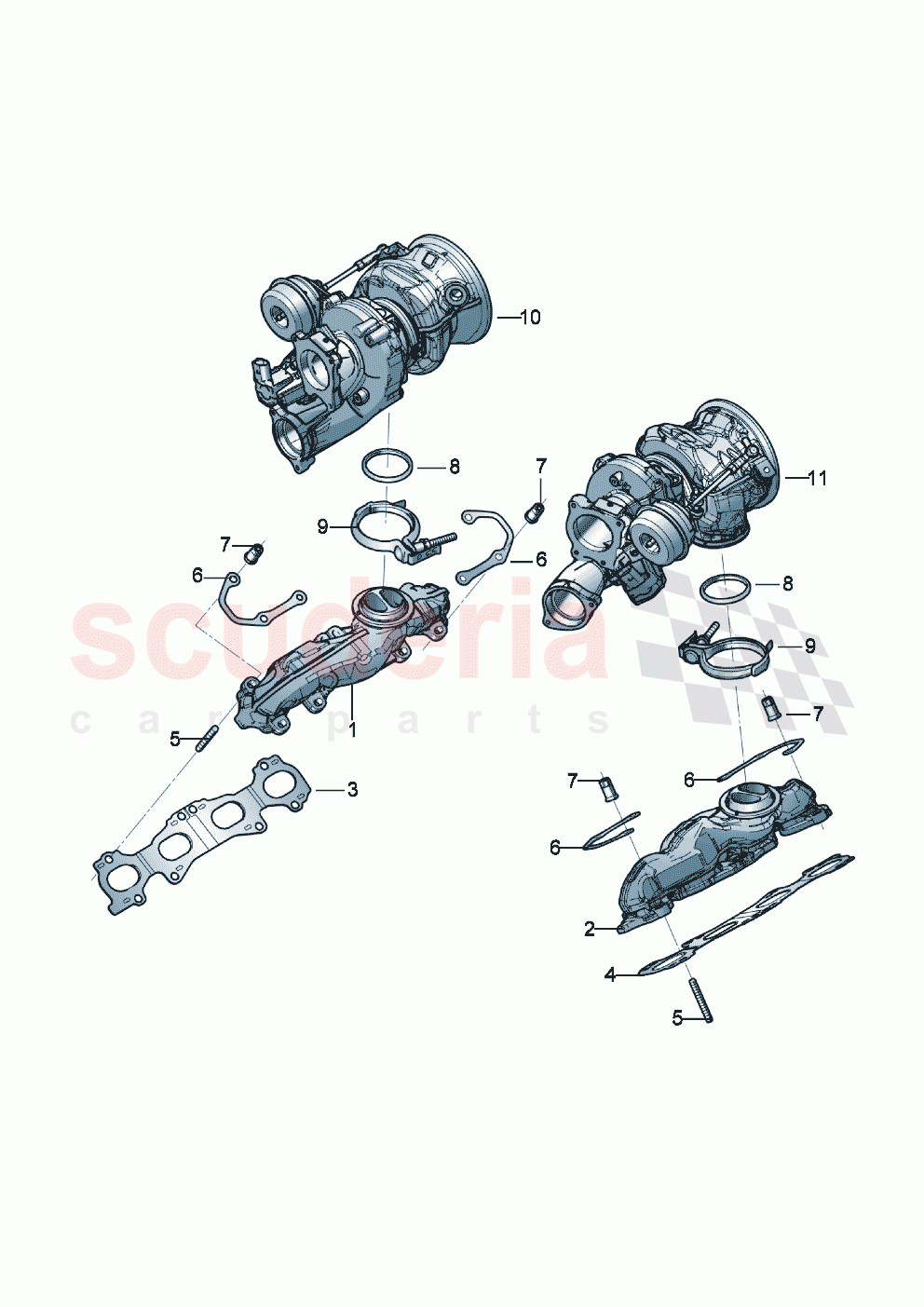Exhaust manifolds of Bentley Bentley New Continental GT (2019-2024)