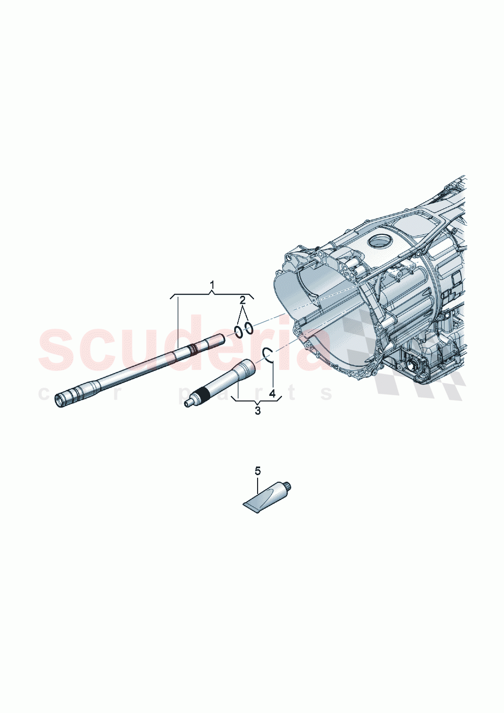 Input shaft for 8-speed automatic gearbox hollow shaft for front axle differential of Bentley Bentley New Continental GT (2019-2024)