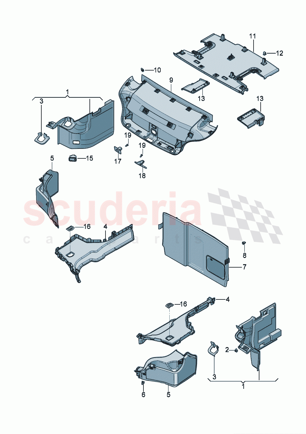 Luggage compartment trim D - MJ 2023>> of Bentley Bentley New Continental GT (2019-2024)