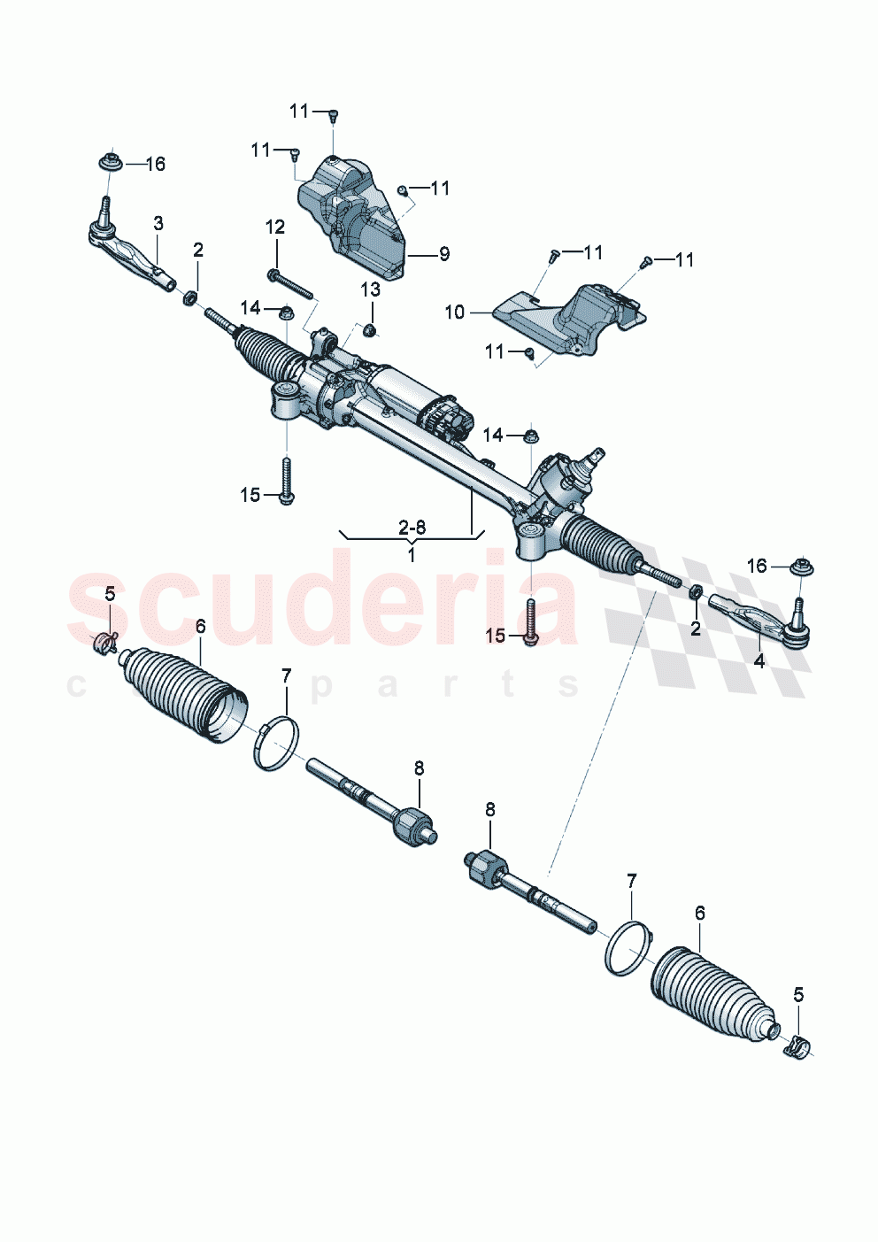 Steering gear of Bentley Bentley New Continental GT (2019-2024)