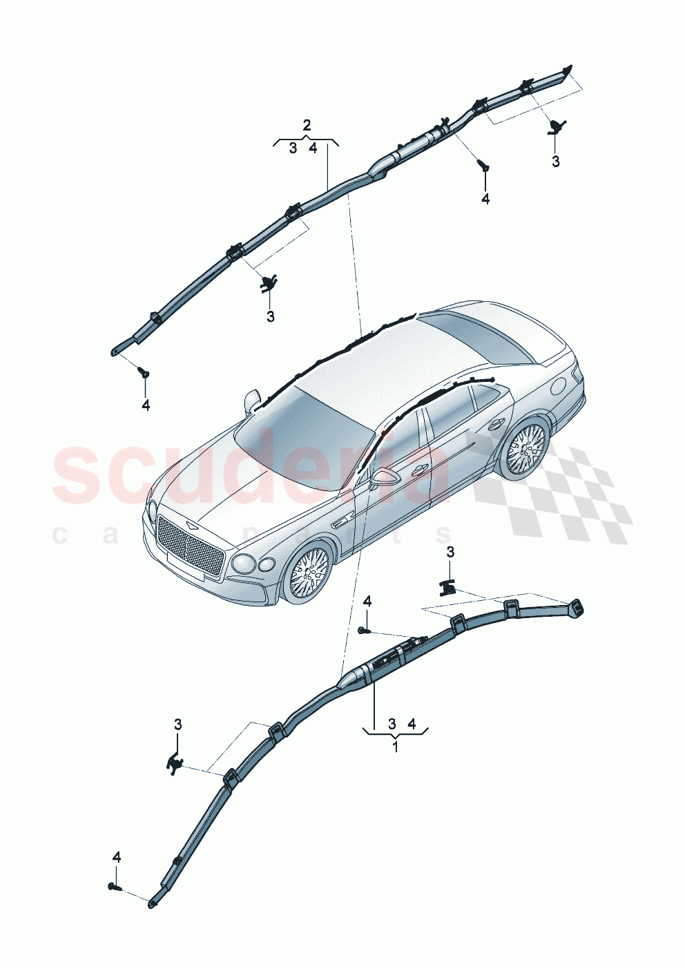 Head airbag unit of Bentley Bentley New Flying Spur (2020-2024)