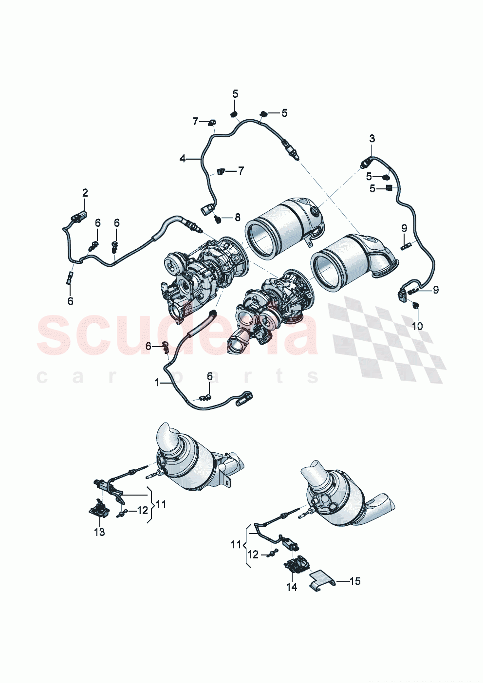 Lambda probe Holder for lambda probe Exhaust gas temperature sender of Bentley Bentley New Flying Spur (2020-2024)