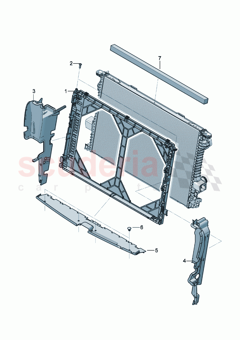 Air guide Cooler for coolant of Bentley Bentley New Flying Spur (2020-2024)