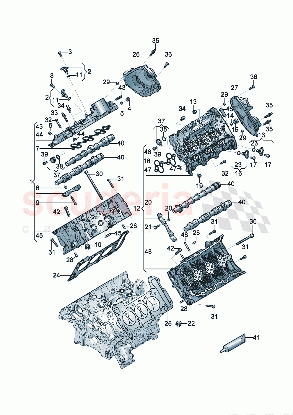 Cylinder head cylinder head cover impulse sender of Bentley Bentley New Flying Spur (2020-2024)