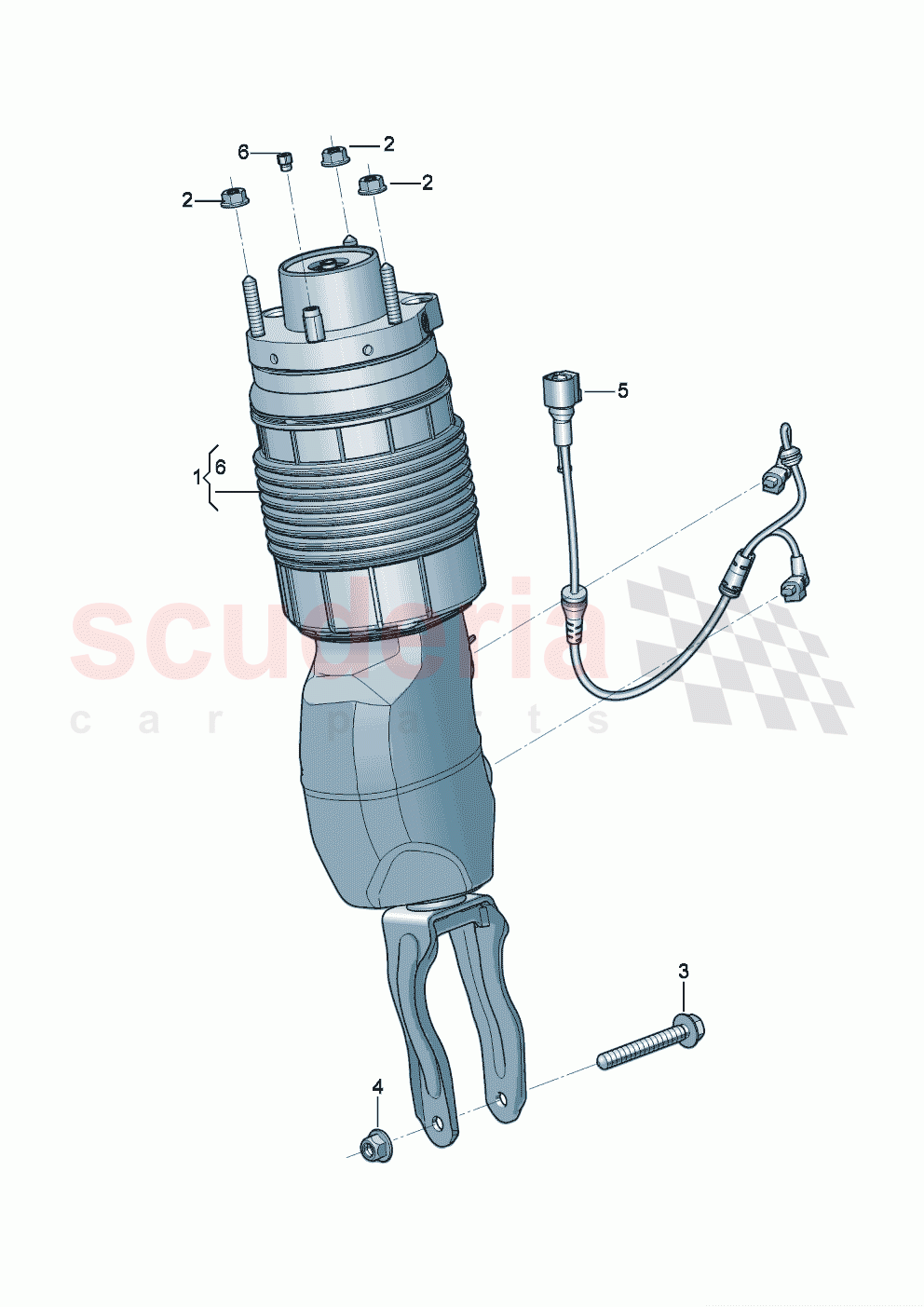Suspension strut, complete of Bentley Bentley New Flying Spur (2020-2024)