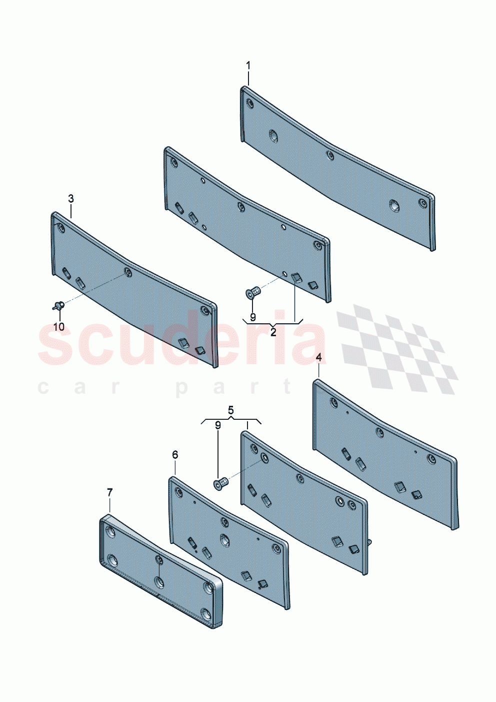 Licence plate holder of Bentley Bentley New Flying Spur (2020-2024)