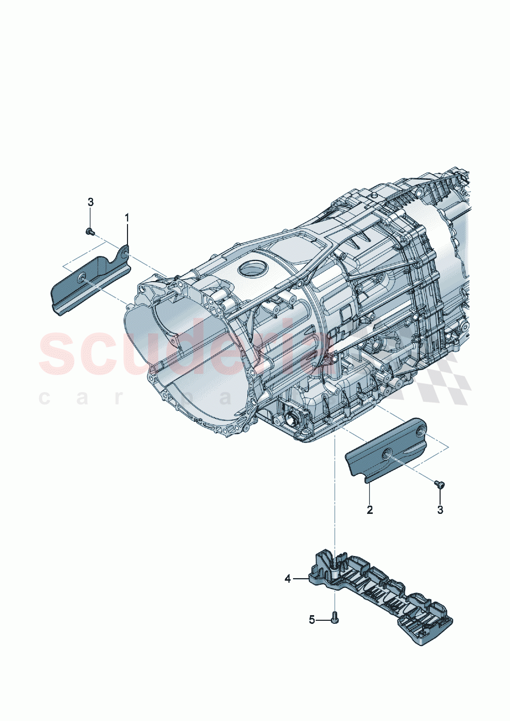 Heat shield for 8-speed automatic gearbox of Bentley Bentley New Flying Spur (2020-2024)