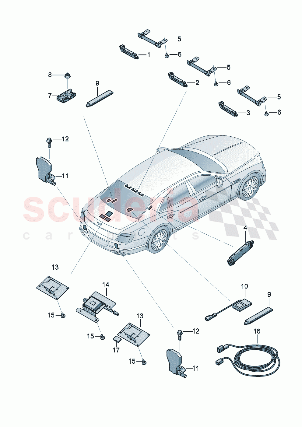 Aerial Infotainment system of Bentley Bentley New Flying Spur (2020-2024)