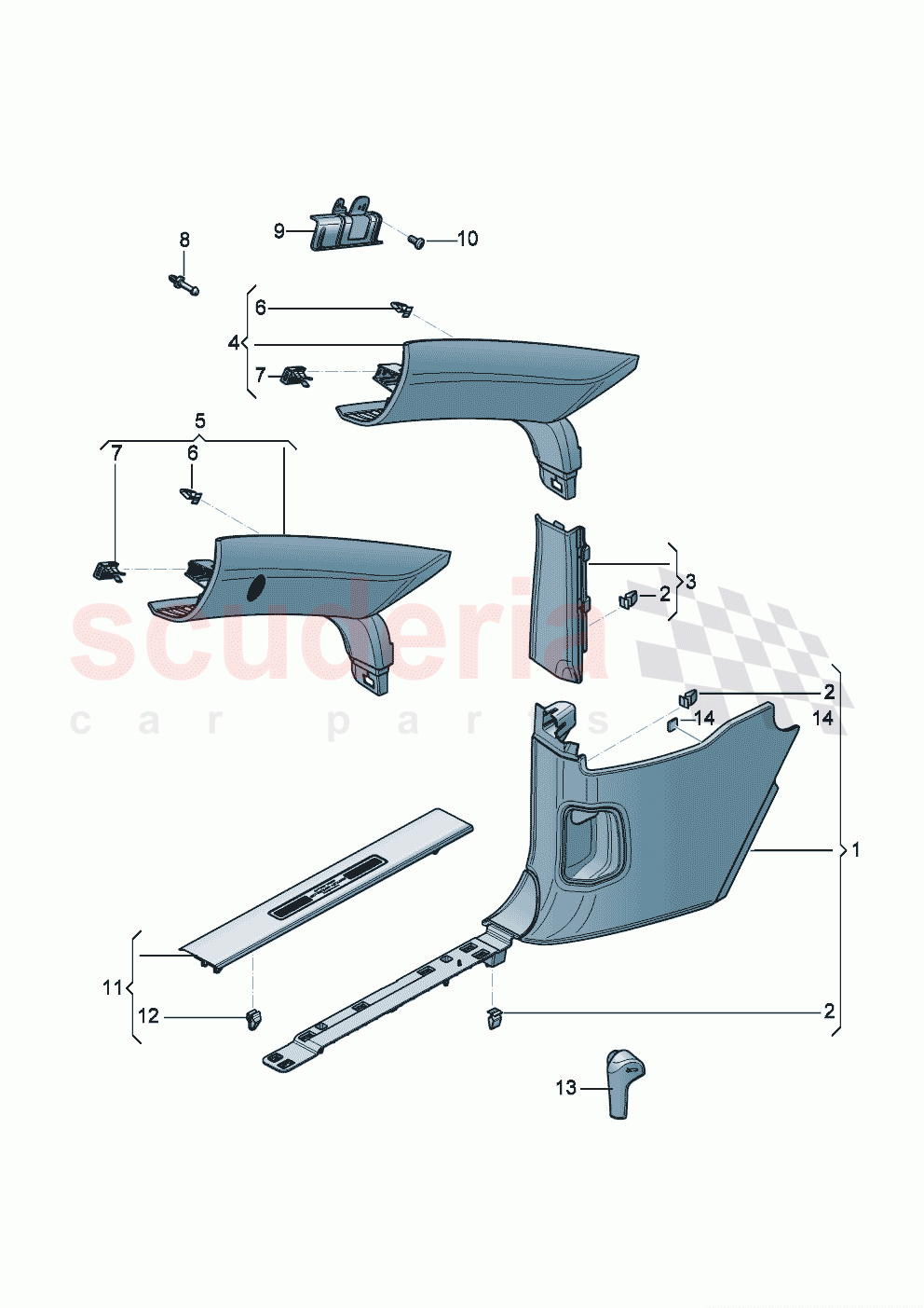 Side panel trim of Bentley Bentley New Flying Spur (2020-2024)