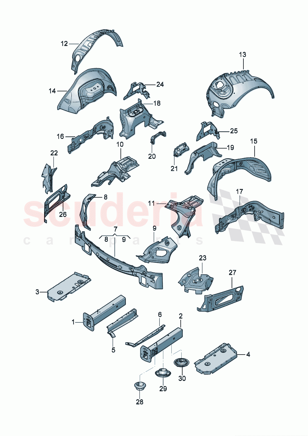 Side member Wheel housing of Bentley Bentley New Flying Spur (2020-2024)