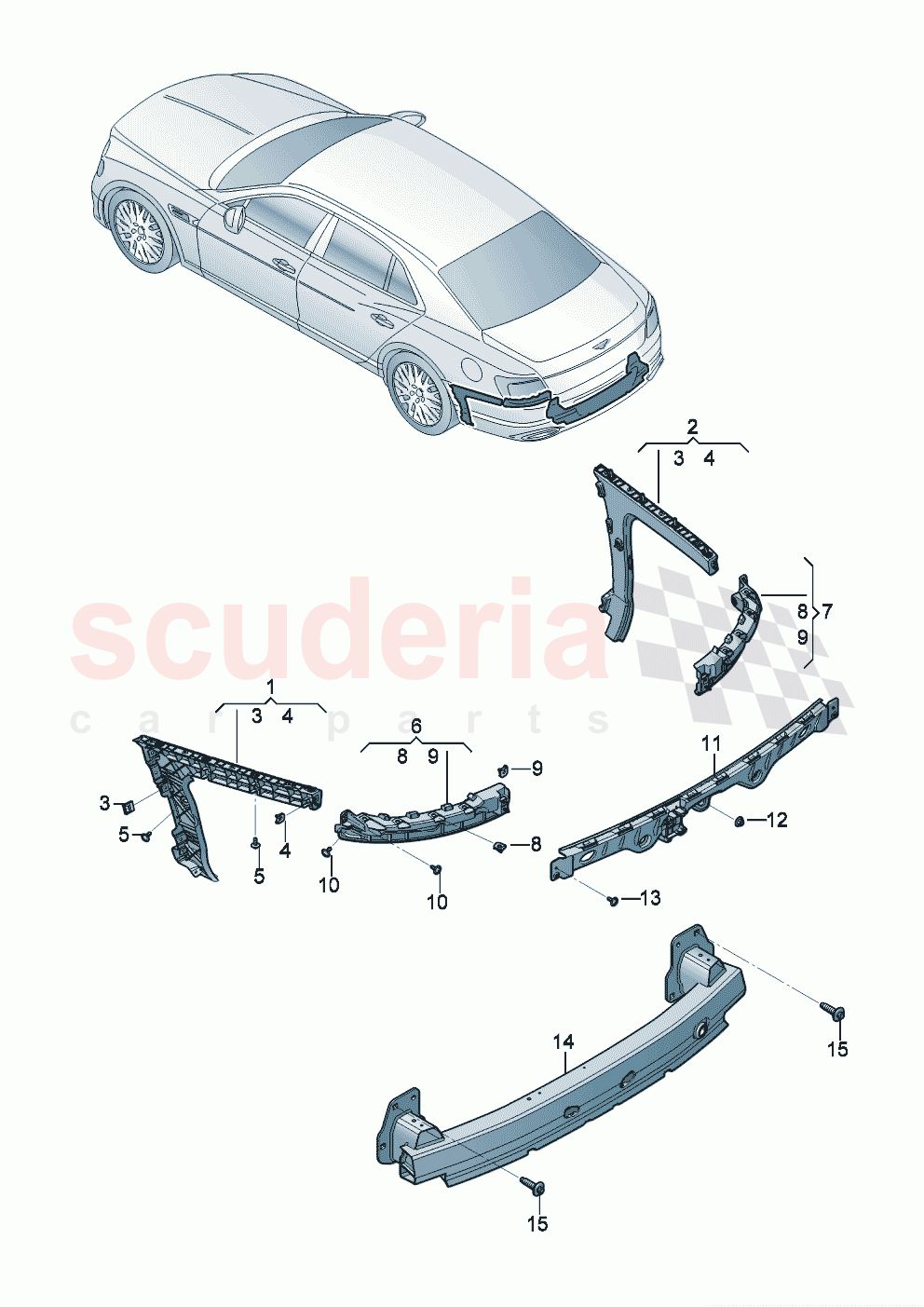 mounting for bumper of Bentley Bentley New Flying Spur (2020-2024)