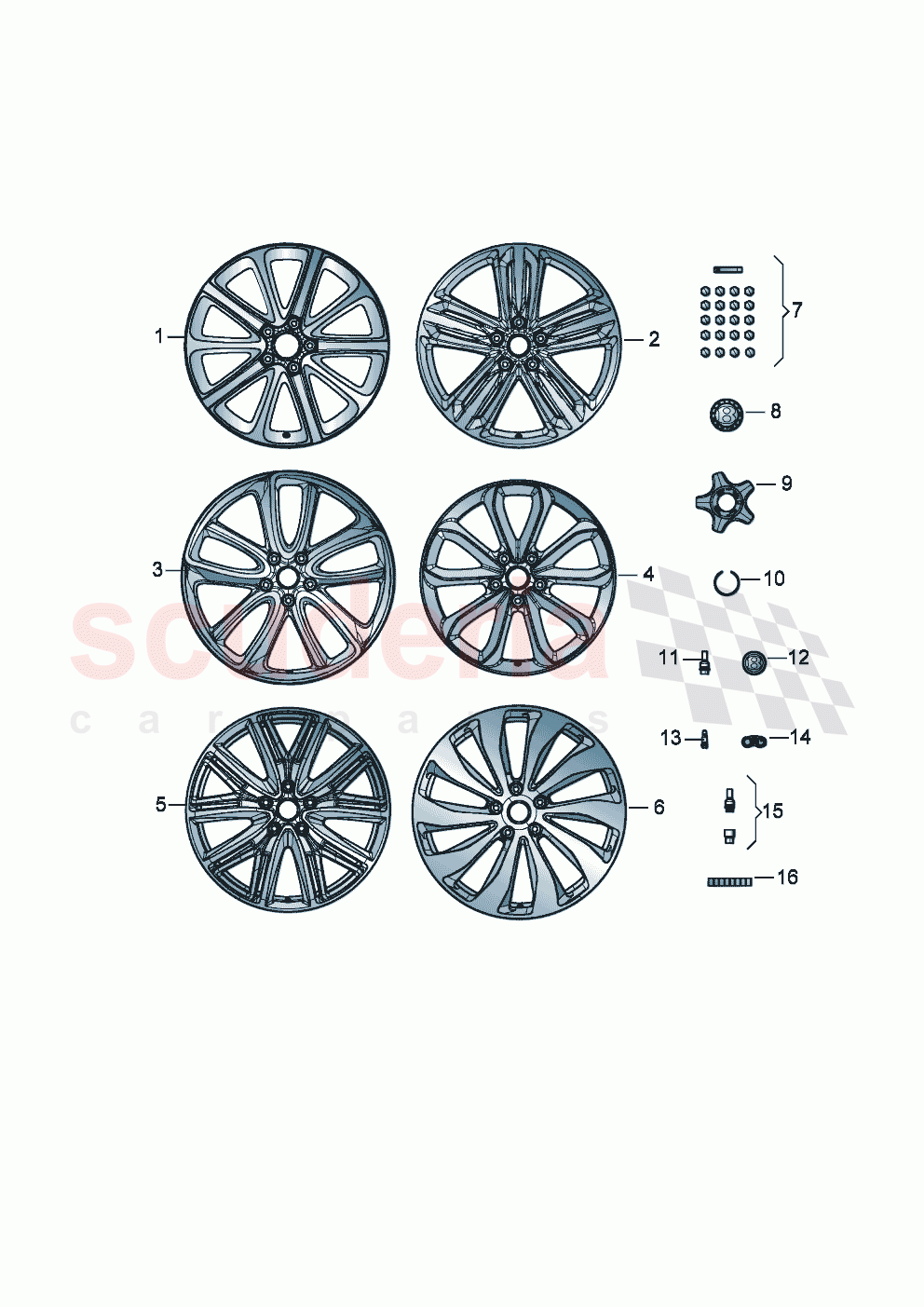 Aluminium rim Hub cap of Bentley Bentley New Flying Spur (2020-2024)
