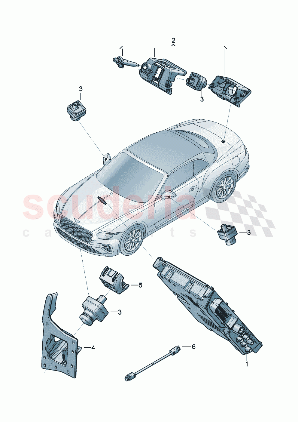 Vehicle environment camera of Bentley Bentley New Continental Convertible (2025-2026)