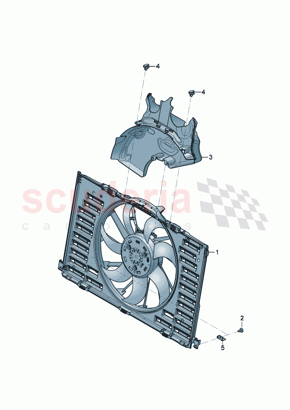 Radiator fan with fan ring and control unit of Bentley Bentley New Continental Convertible (2025-2026)