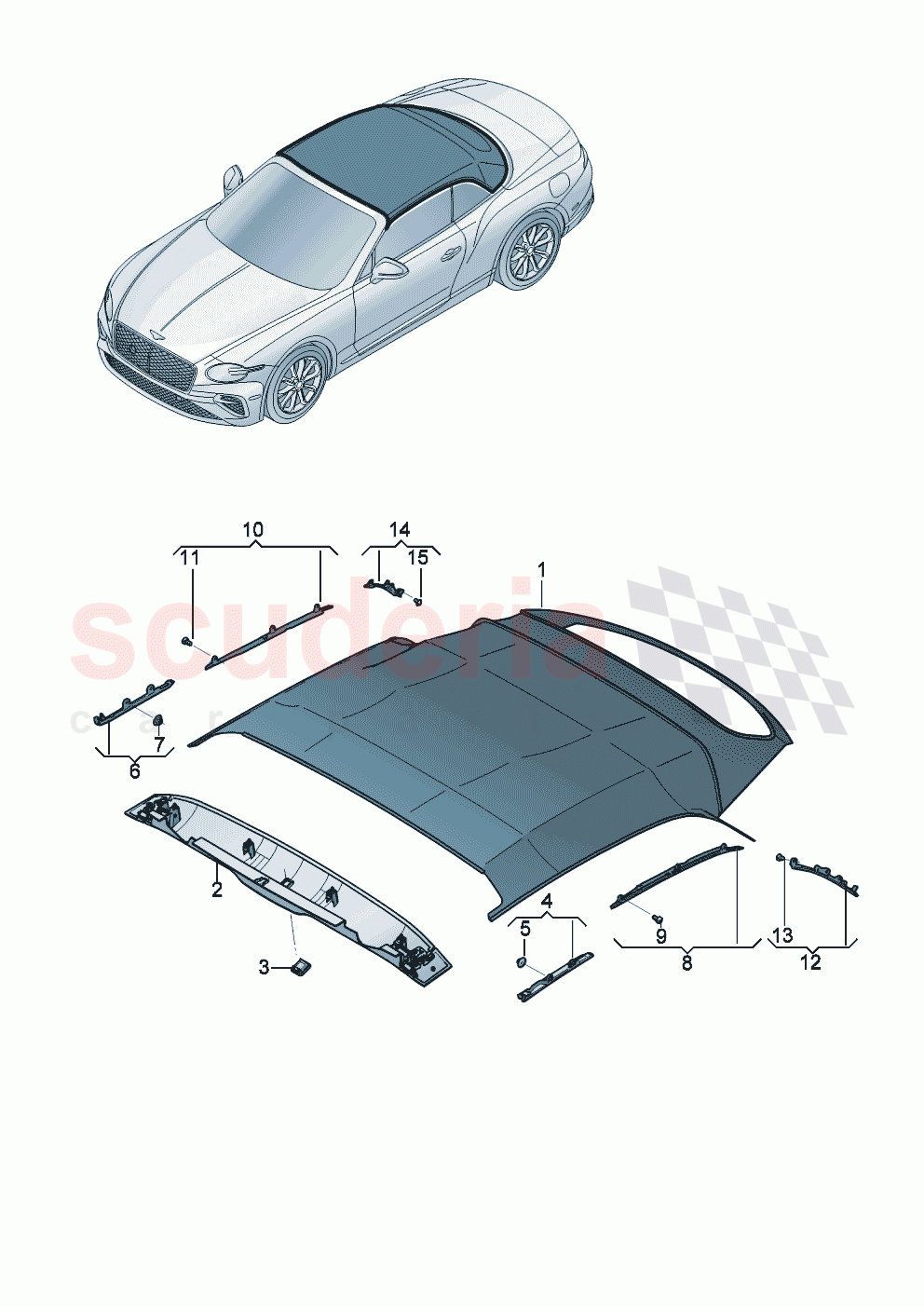 roof trim of Bentley Bentley New Continental Convertible (2025-2026)