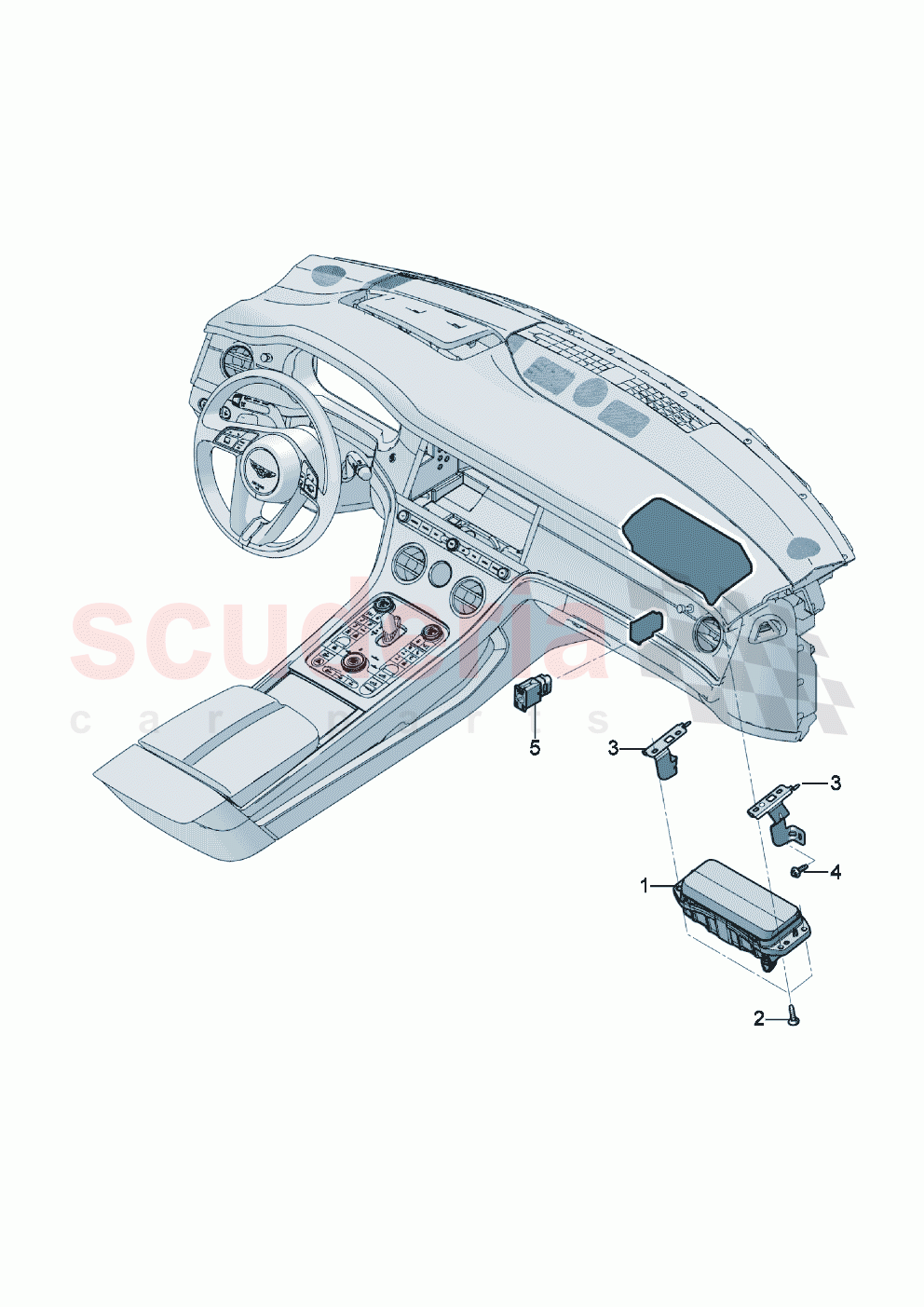 Passenger airbag unit of Bentley Bentley New Continental GT (2025-2026)
