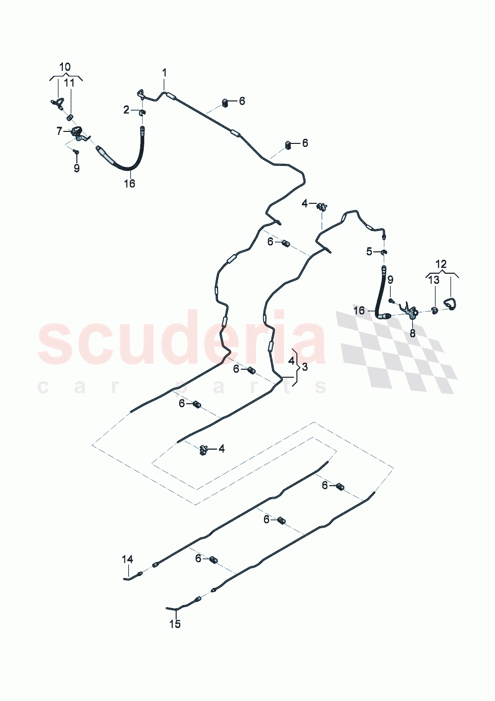 Brake pipe Brake hose Retainer for brake pipe of Bentley Bentley New Continental GT (2025-2026)