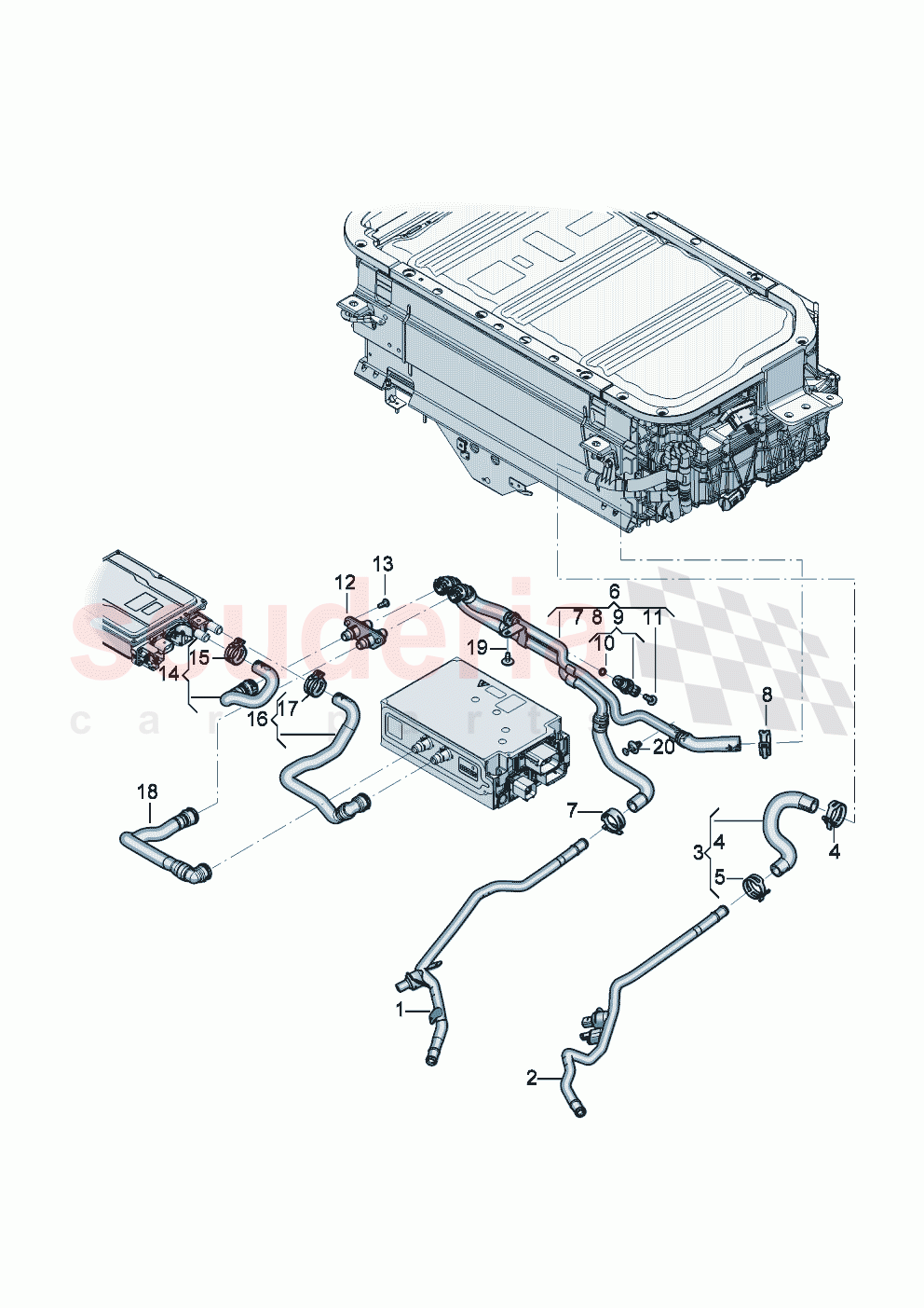 Coolant cooling system For vehicles with hybrid drive Underbody Luggage compartment tray of Bentley Bentley New Continental GT (2025-2026)