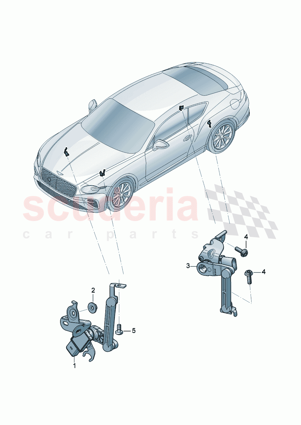 Sensor for headlight range control of Bentley Bentley New Continental GT (2025-2026)