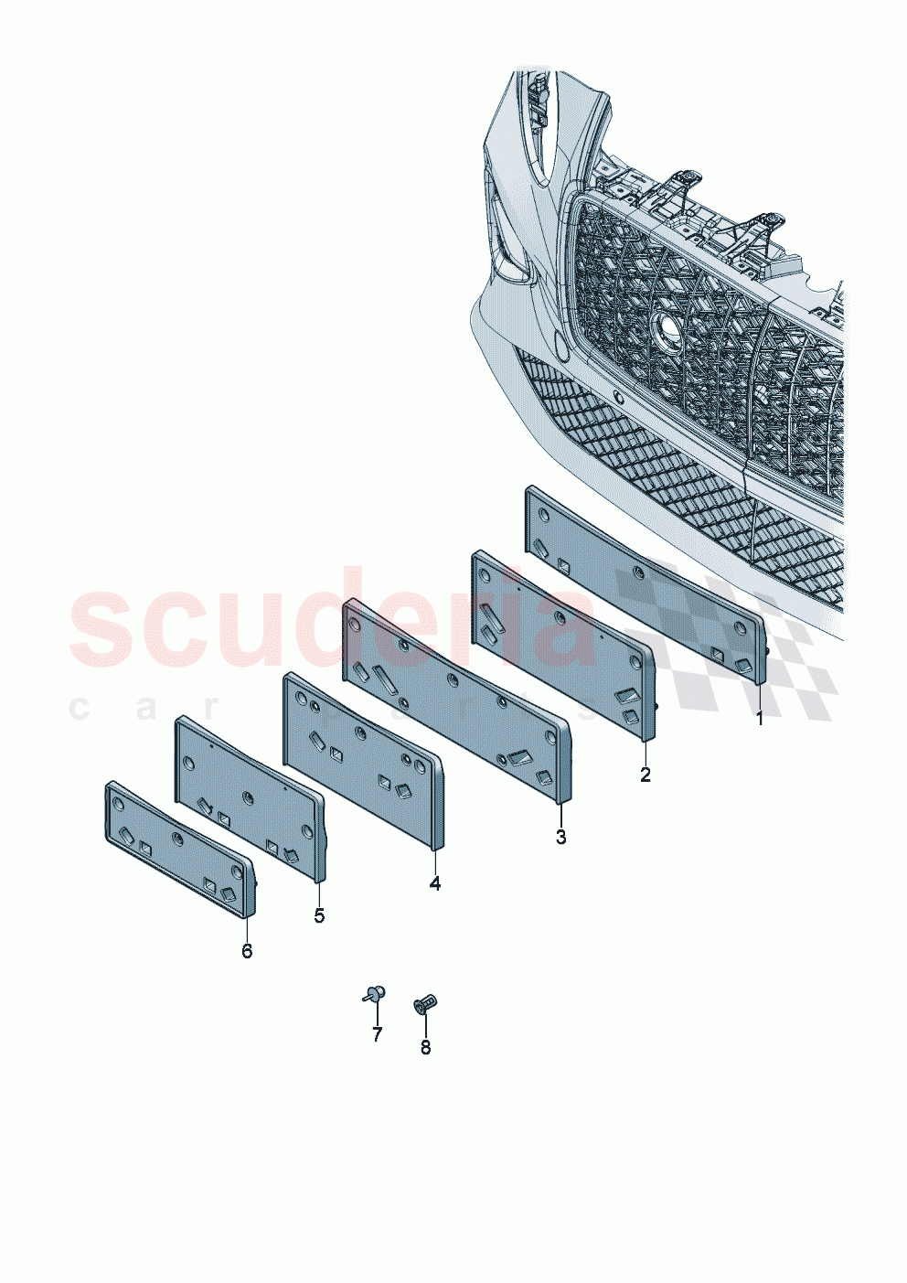 Licence plate holder of Bentley Bentley New Continental GT (2025-2026)