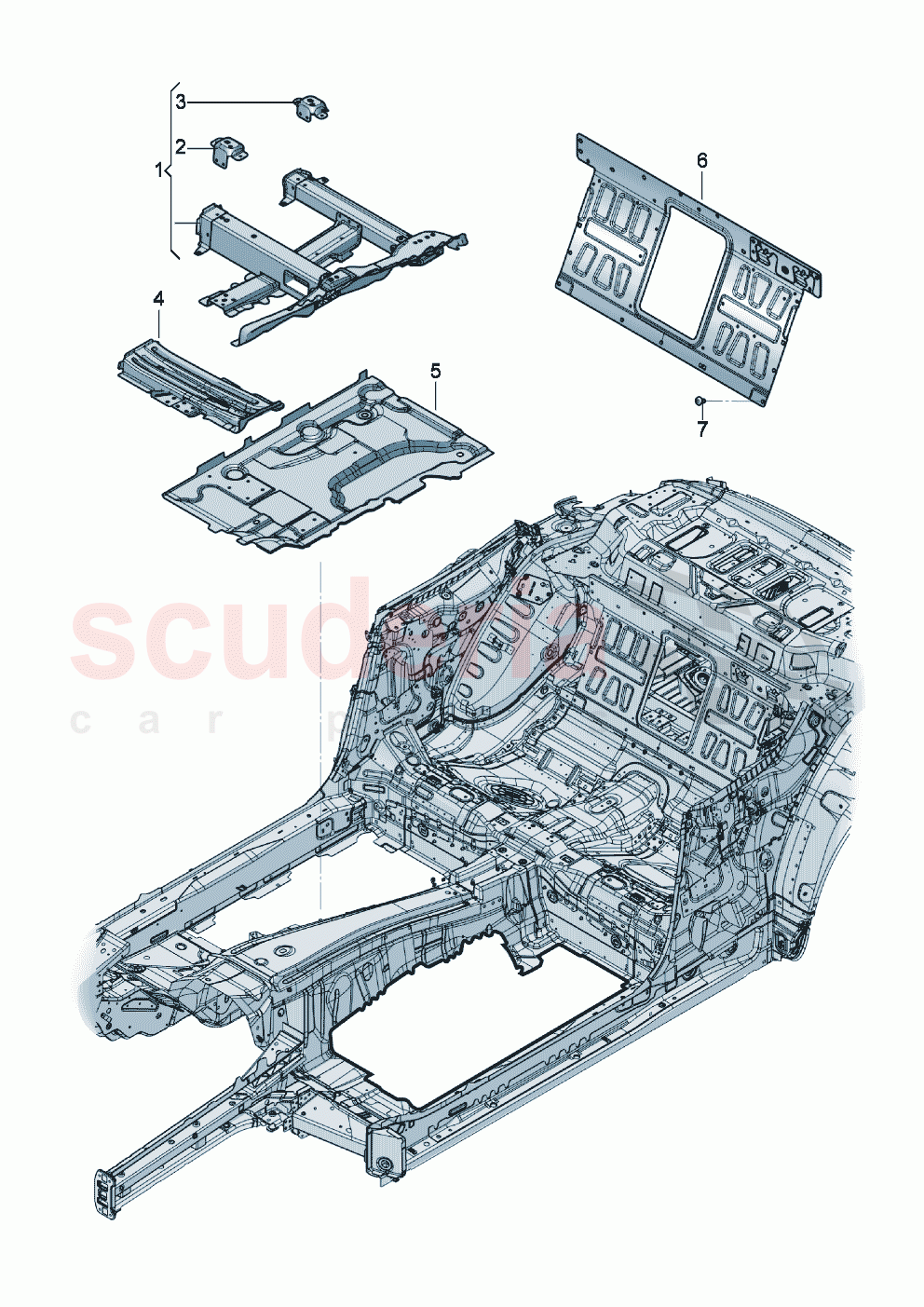 Body repair Seat support of Bentley Bentley New Continental GT (2025-2026)