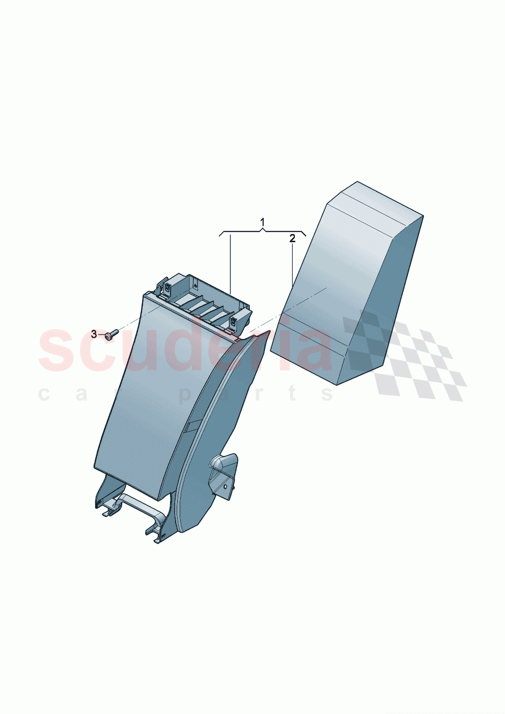 Middle armrest For vehicles without through load aperture of Bentley Bentley New Continental GT (2025-2026)
