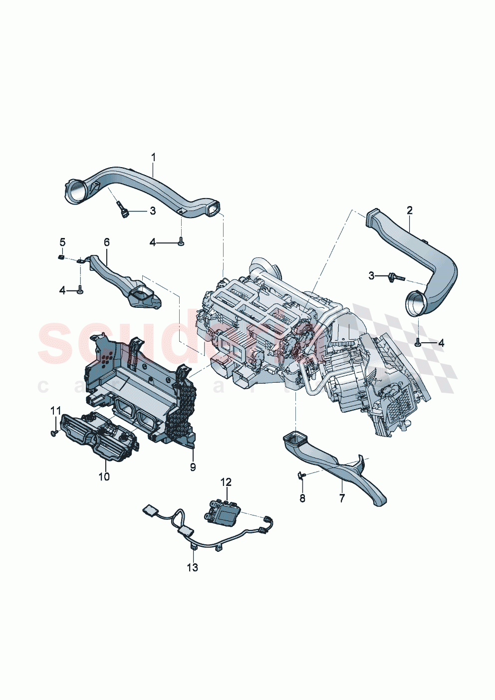 Air channel for pass. cabin heater of Bentley Bentley New Flying Spur (2025-2026)