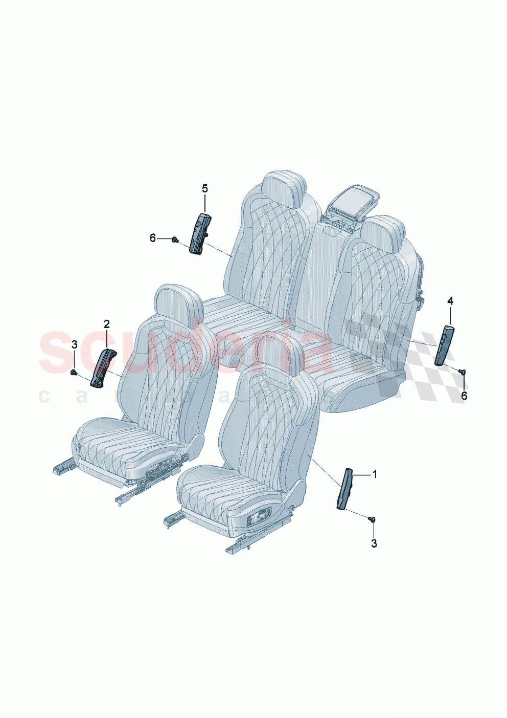 Side airbag unit of Bentley Bentley New Flying Spur (2025-2026)