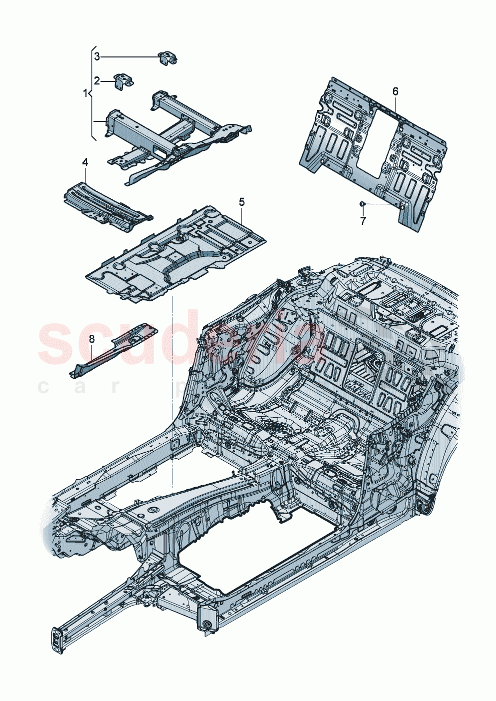 Body repair Seat support of Bentley Bentley New Flying Spur (2025-2026)