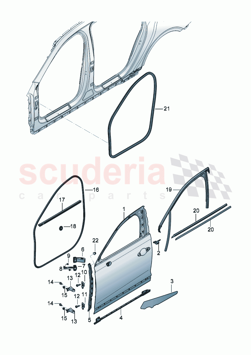 Door Window aperture seal Door seal of Bentley Bentley New Flying Spur (2025-2026)