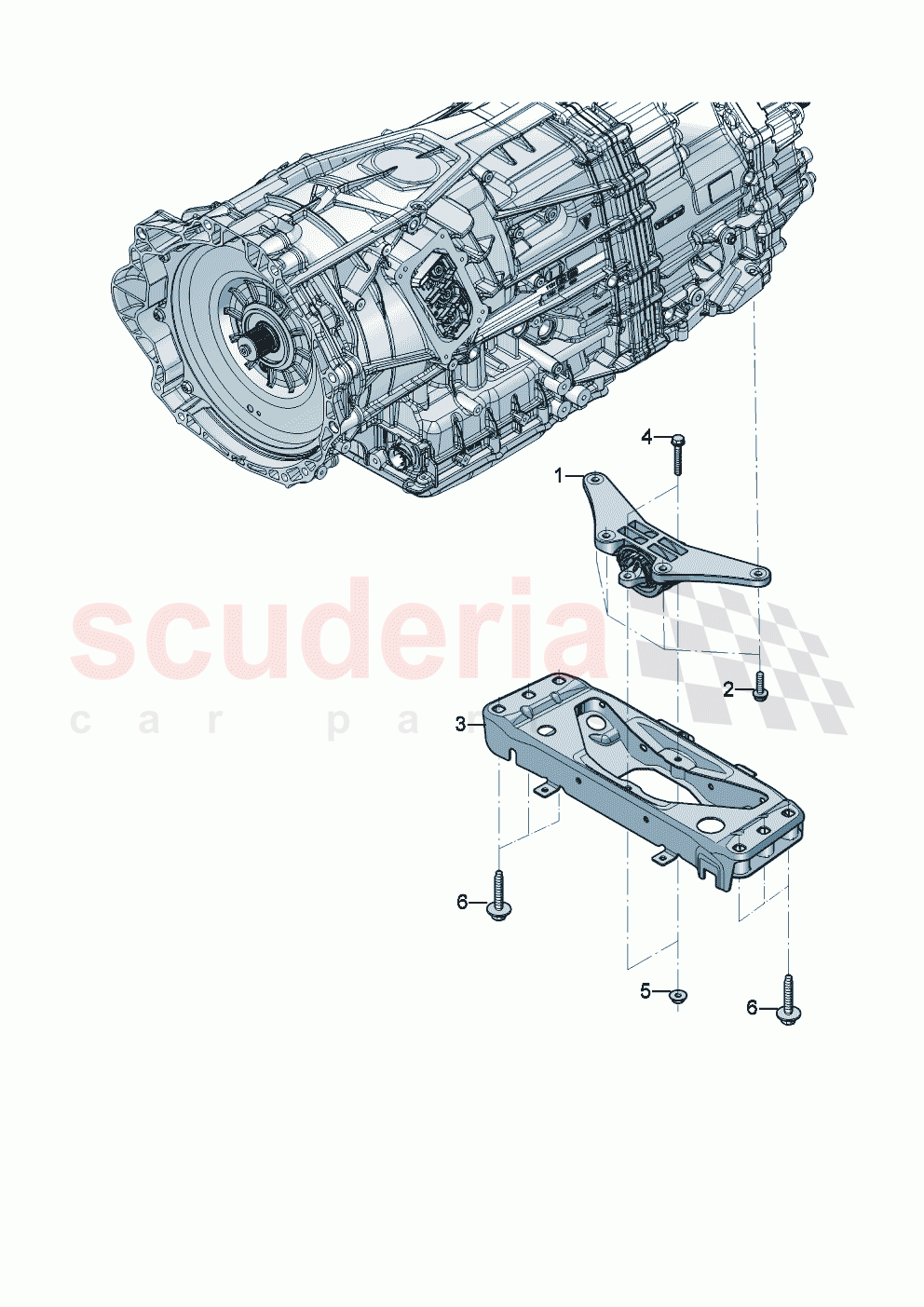 gearbox mounting mounting bracket for gearbox of Bentley Bentley New Flying Spur (2025-2026)