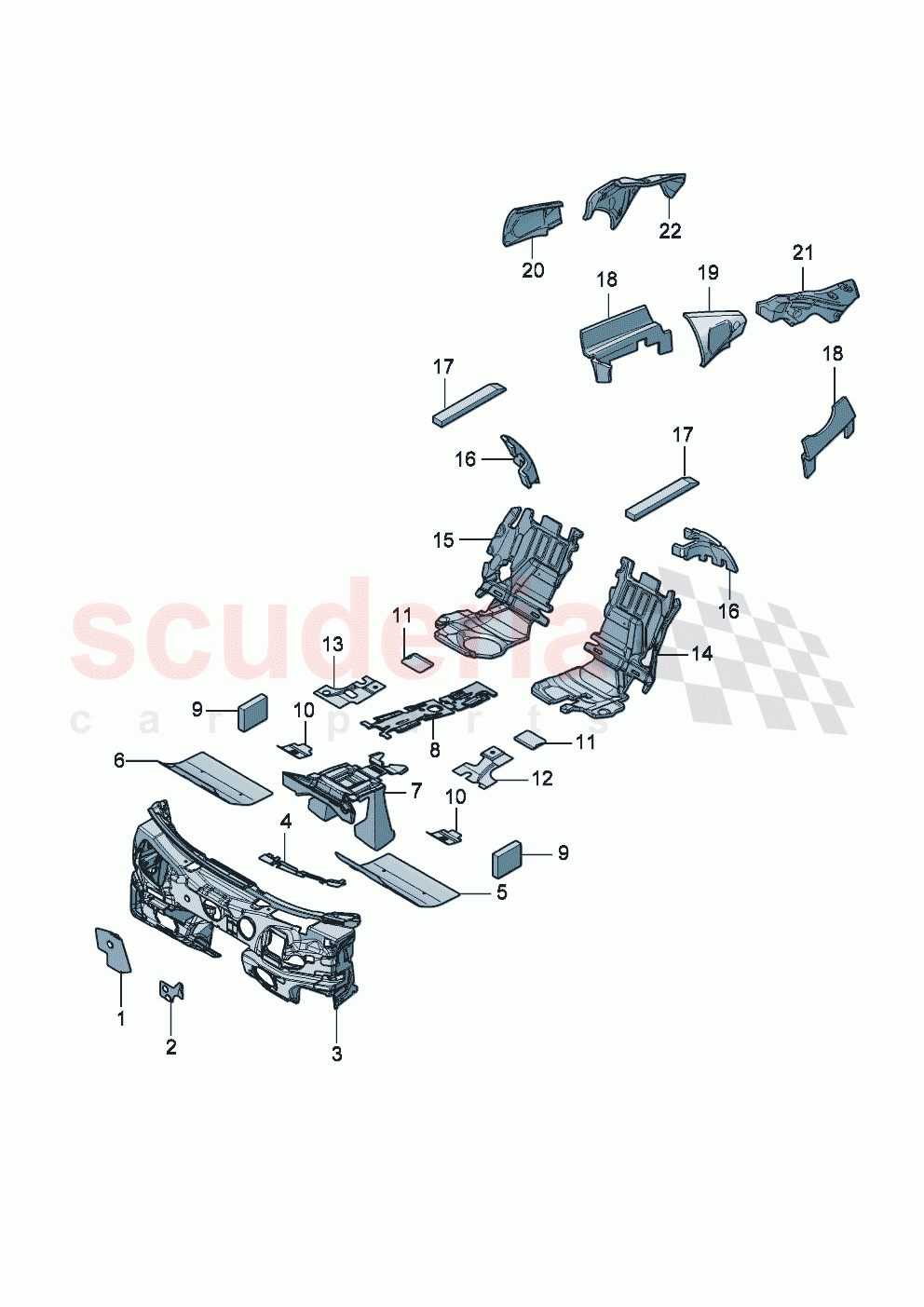 sound absorber for floor, bulkhead and tunnel of Bentley Bentley New Flying Spur (2025-2026)