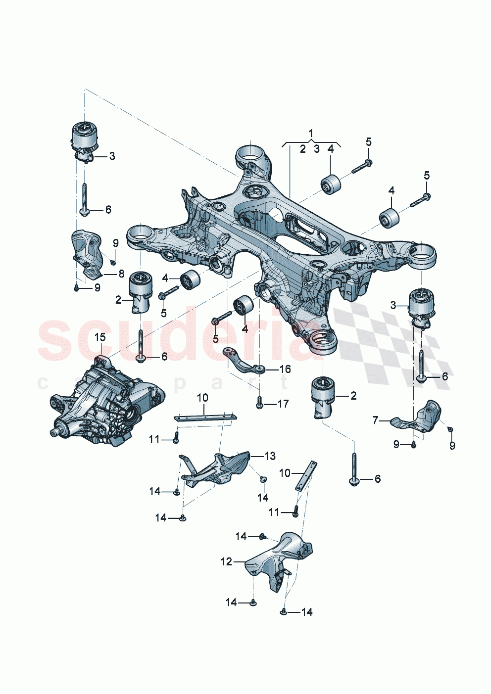sub-frame with rubber mounting of Bentley Bentley New Flying Spur (2025-2026)