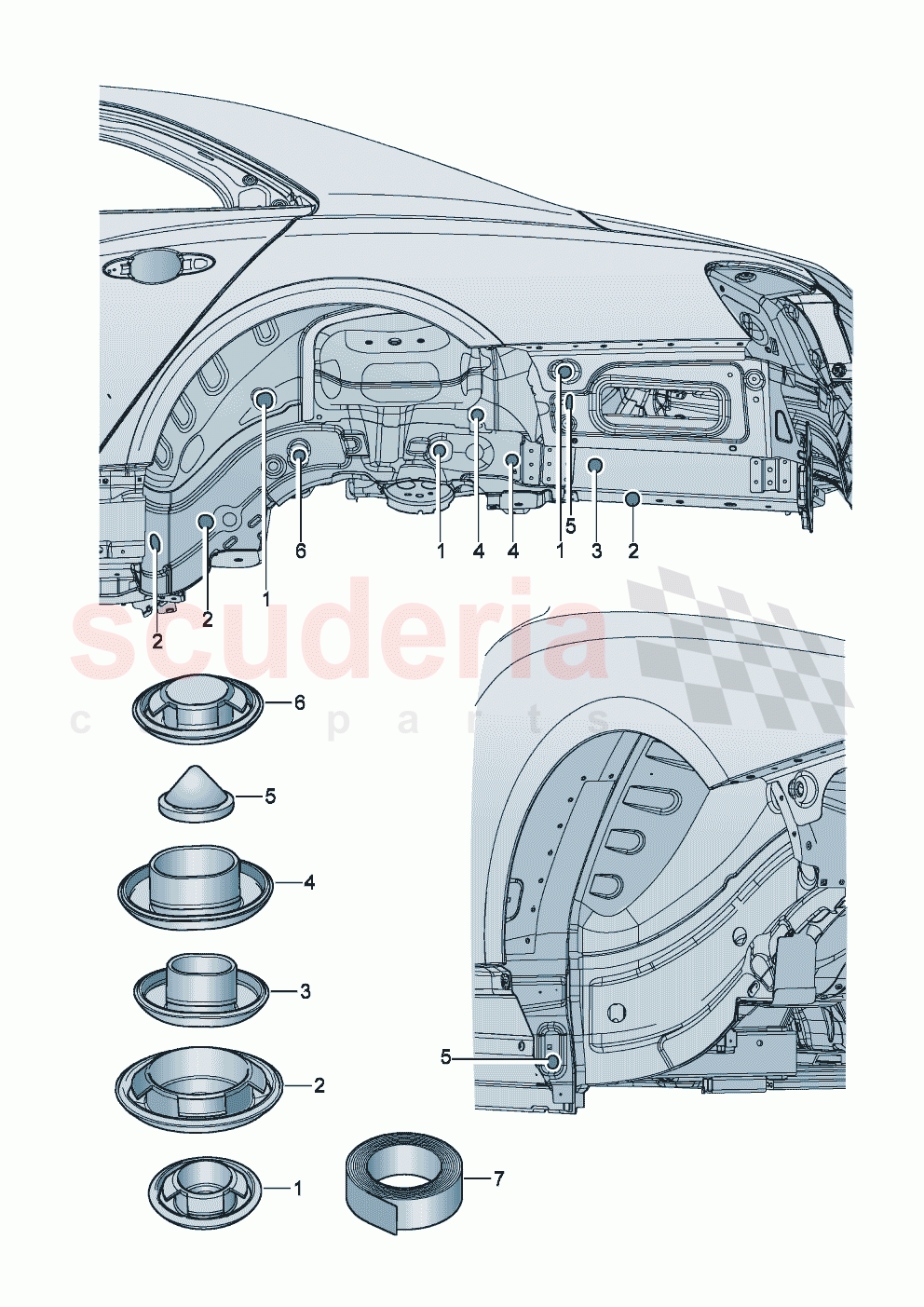 Bungs Rear body of Bentley Bentley New Flying Spur (2025-2026)
