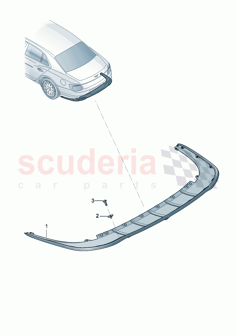 Rear diffuser of Bentley Bentley New Flying Spur (2025-2026)