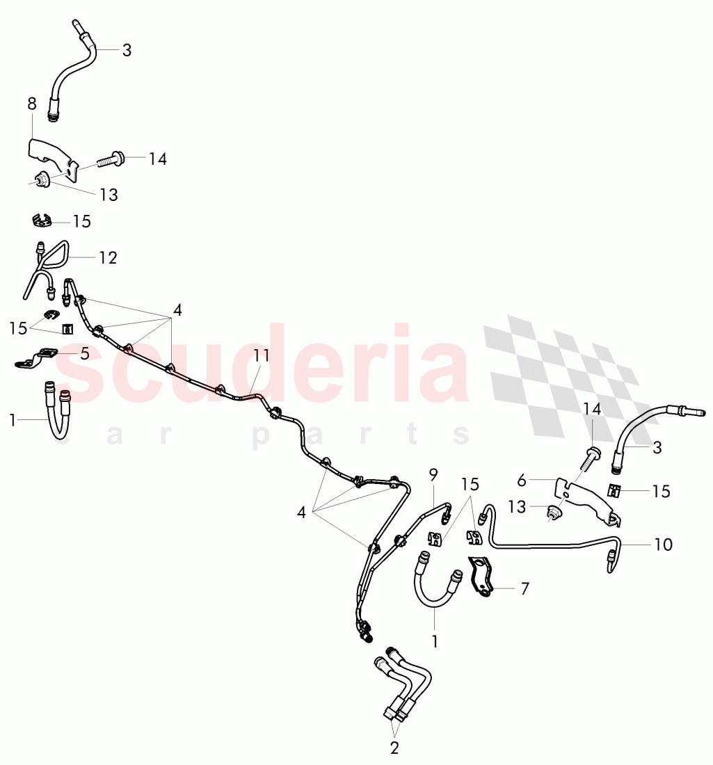 brake line, brake hose of Bentley Bentley Continental Flying Spur (2013+)