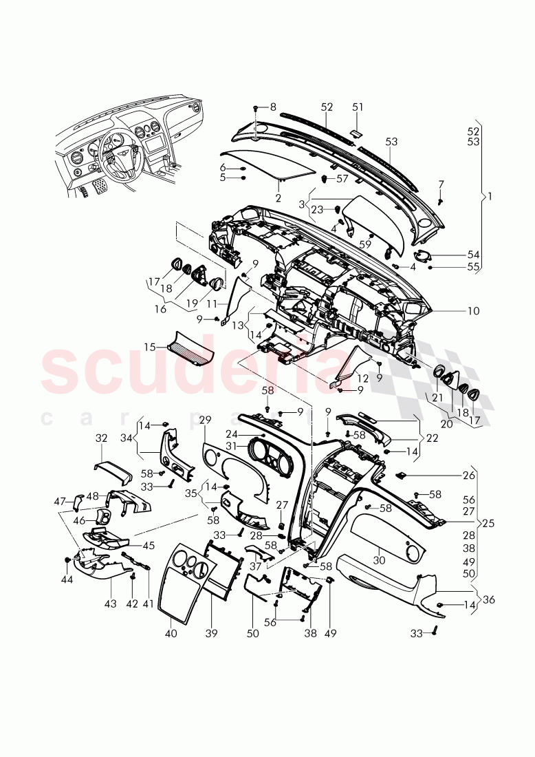 cover and trim, for dashboard, dashboard installation parts of Bentley Bentley Continental Supersports (2017+)