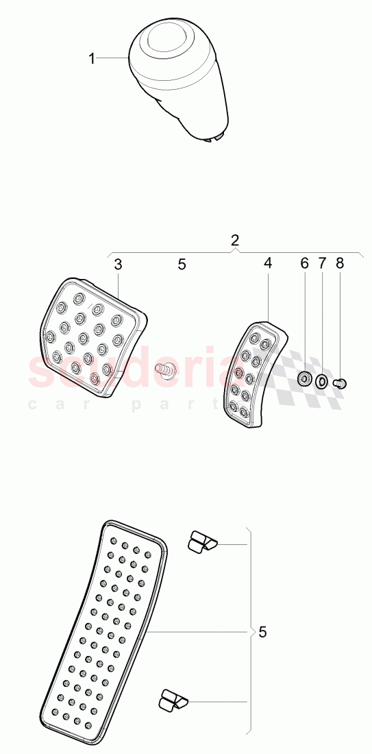 Original Accessories, gearshift knob, Pedals of Bentley Bentley Continental GT (2011-2018)