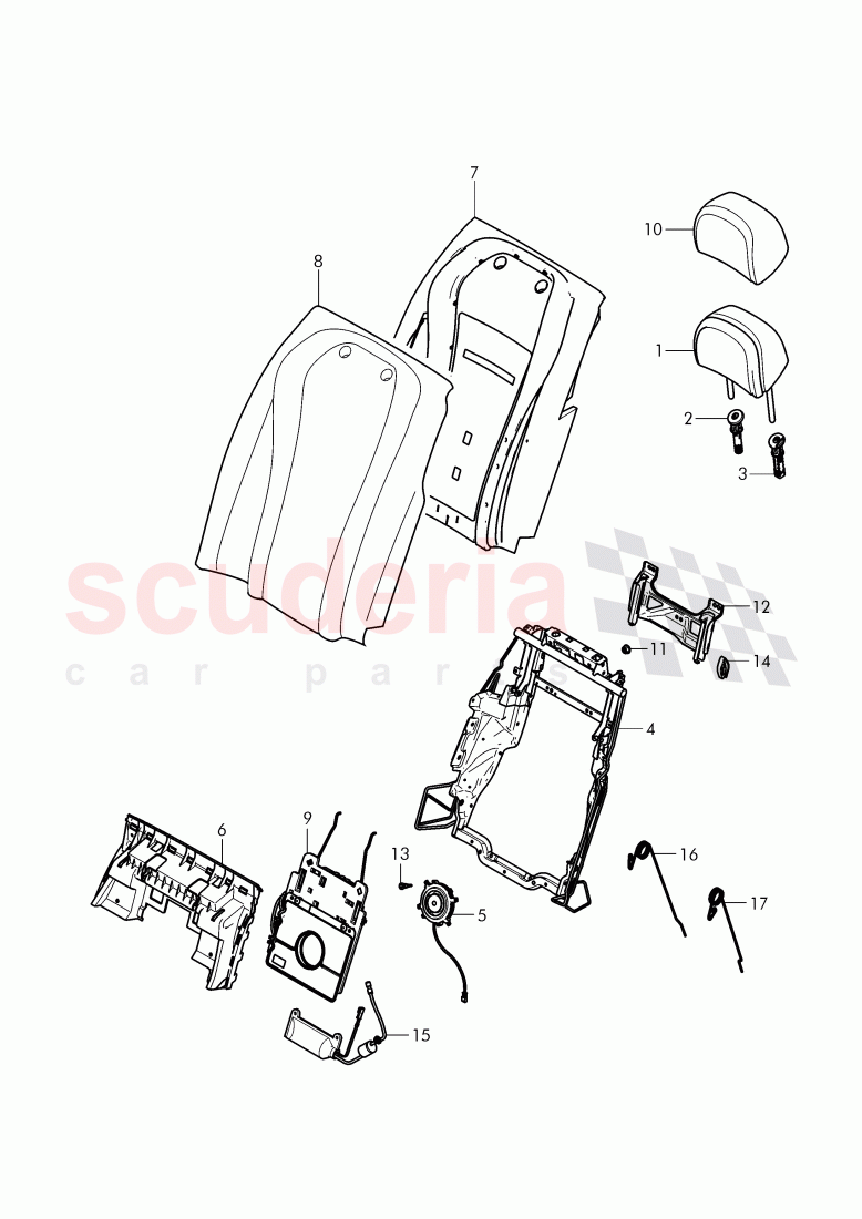 backrest, D - MJ 2017>> of Bentley Bentley Continental Flying Spur (2013+)