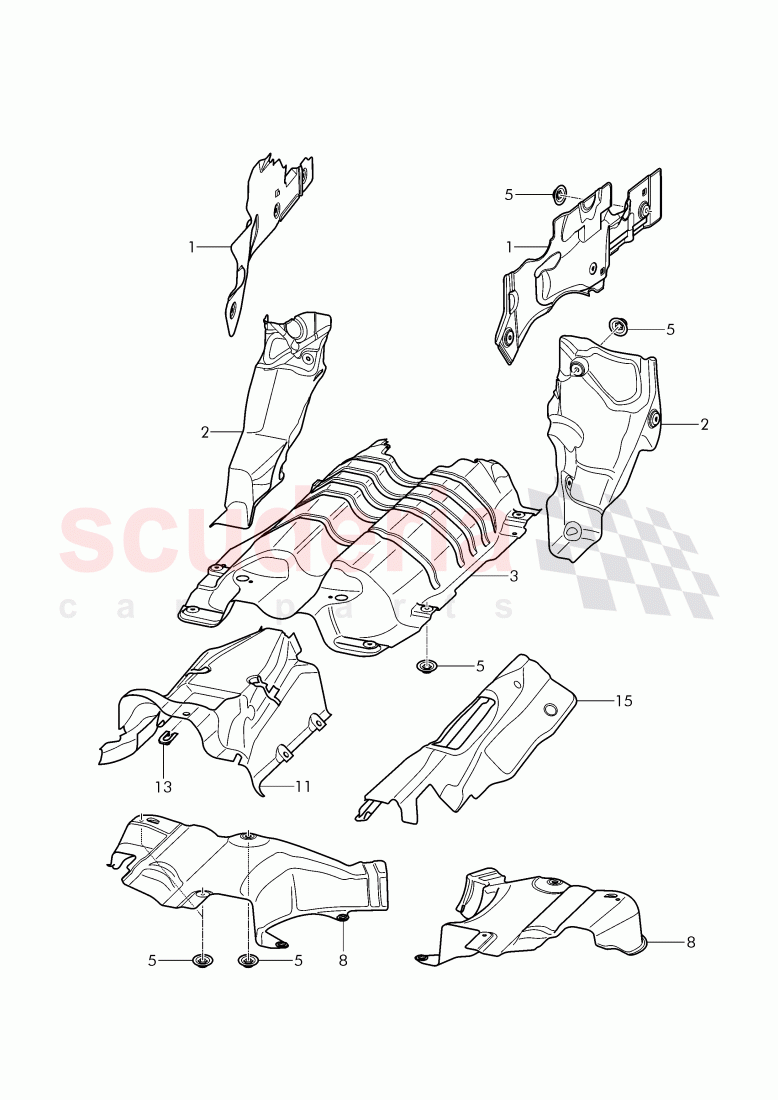 heat shield of Bentley Bentley Continental GT (2011-2018)