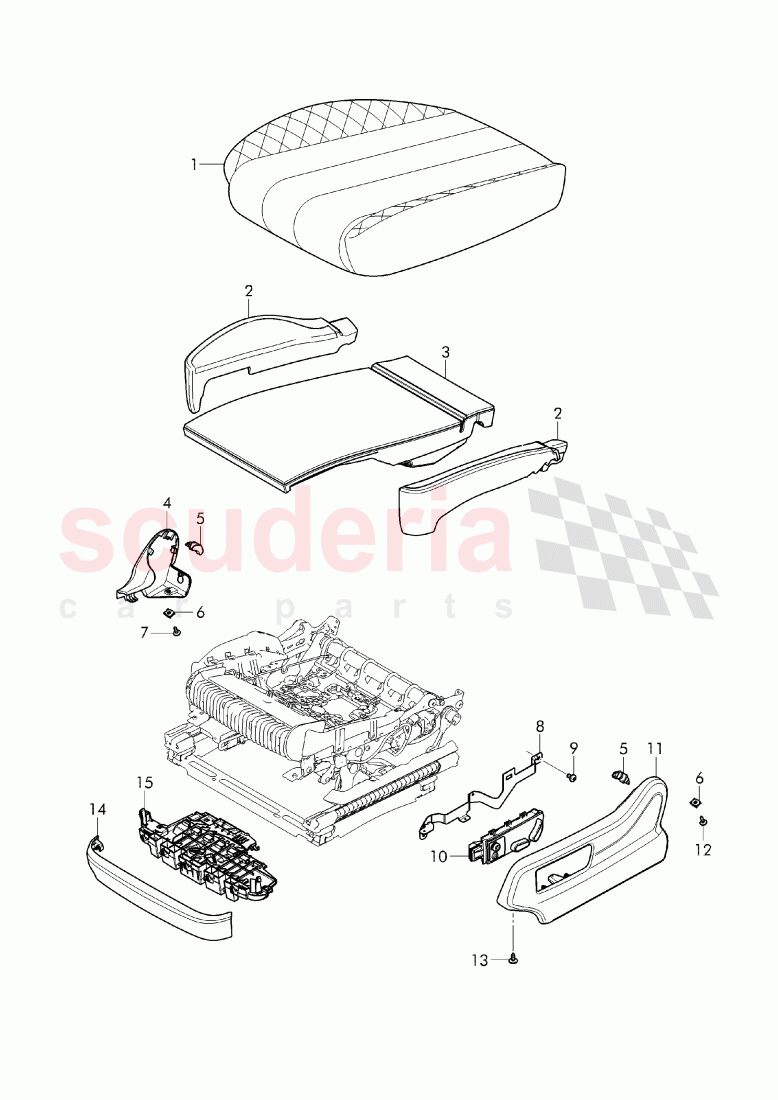 seat padding with cover of Bentley Bentley Bentayga (2015-2020)